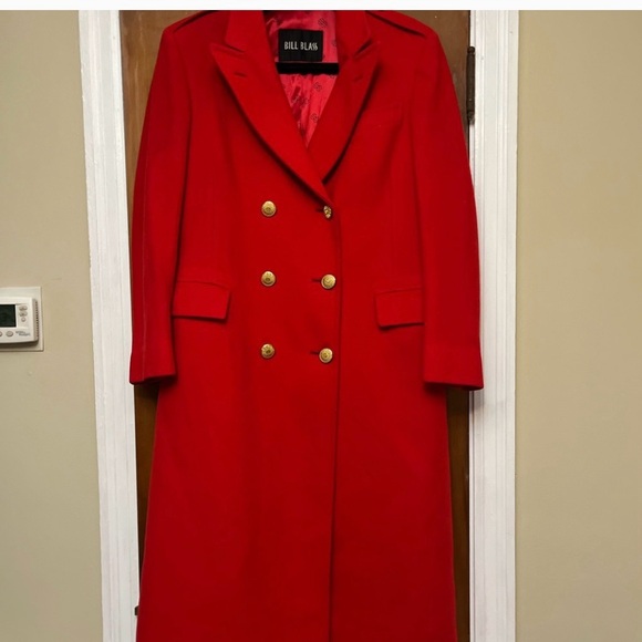 Bill Blass Vintage Red Coat - Picture 3 of 4